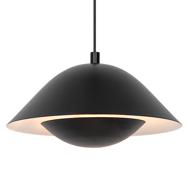 Pendelleuchte Freya - Aluminium - Schwarz - 1-flammig - Schwarz