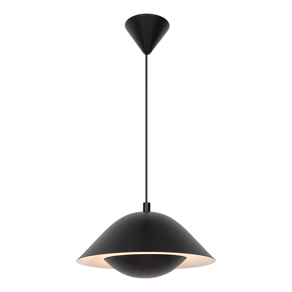 Pendelleuchte Freya - Aluminium - Schwarz - 1-flammig - Schwarz