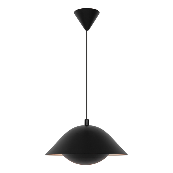 Pendelleuchte Freya - Aluminium - Schwarz - 1-flammig - Schwarz