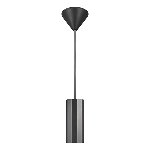 Pendelleuchte Alanis 1-flammig - Aluminium - Schwarz
