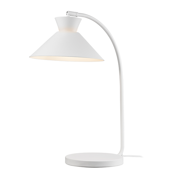 Tischleuchte Dial - Aluminium - 1-flammig - Weiß