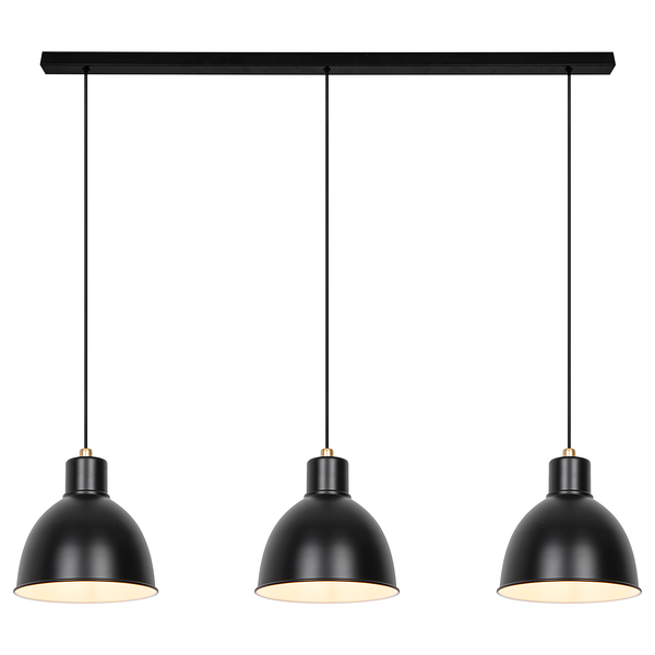 Pendelleuchte Pop 3-flammig - Aluminium - Schwarz