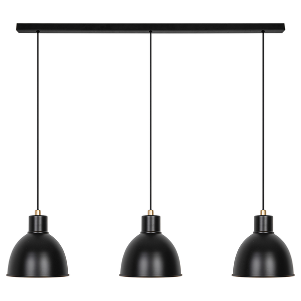 Pendelleuchte Pop 3-flammig - Aluminium - Schwarz