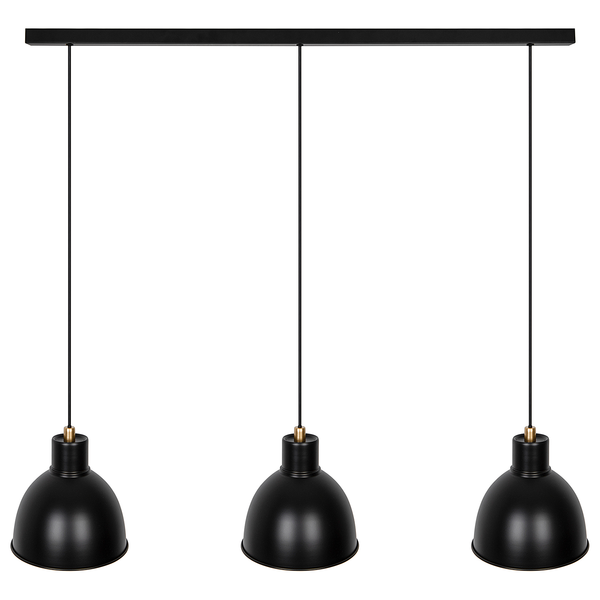 Pendelleuchte Pop 3-flammig - Aluminium - Schwarz