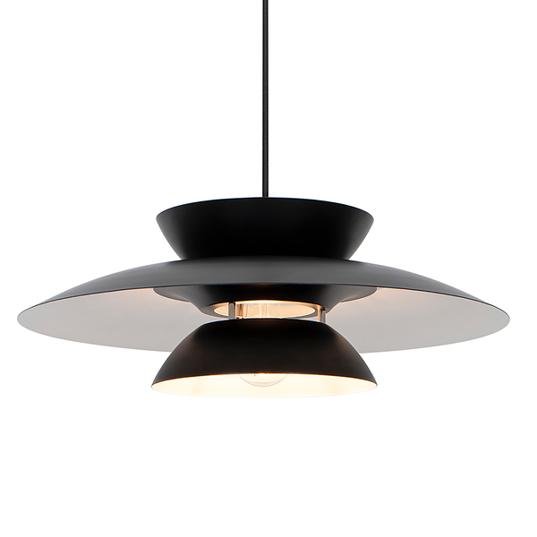 Pendelleuchte Carmen - Aluminium - Schwarz - 1-flammig