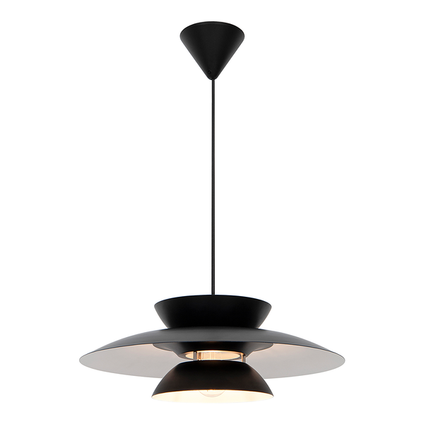 Pendelleuchte Carmen - Aluminium - Schwarz - 1-flammig