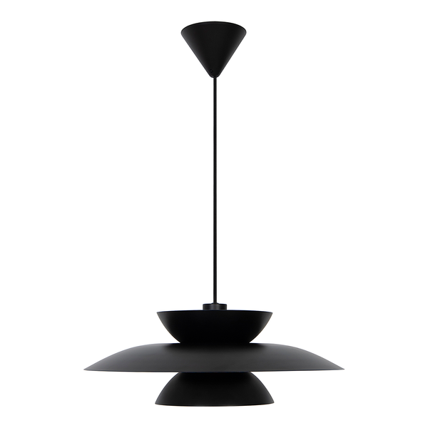 Pendelleuchte Carmen - Aluminium - Schwarz - 1-flammig