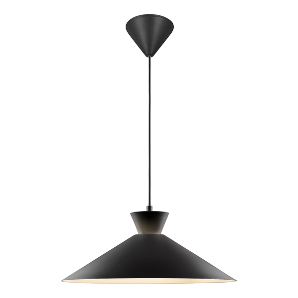 Pendelleuchte Dial - Aluminium - 1-flammig - Schwarz - Durchmesser: 25 cm