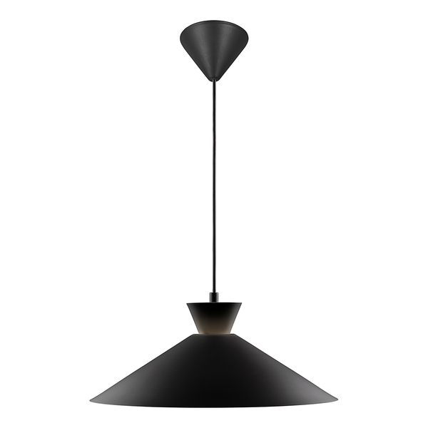 Pendelleuchte Dial - Aluminium - 1-flammig - Schwarz - Durchmesser: 25 cm