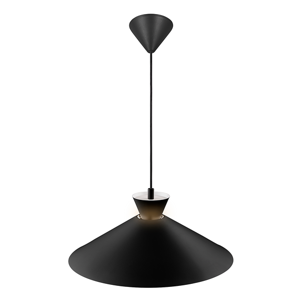 Pendelleuchte Dial - Aluminium - 1-flammig - Schwarz - Durchmesser: 25 cm