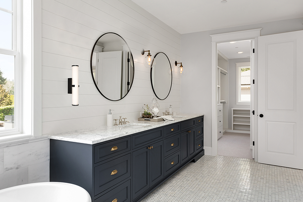 LED-Badleuchte Clamp - Stahl / Opalglas - Schwarz