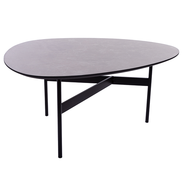 Beistelltisch Daniela - Buche Teilmassiv - Grau - 65 x 38 cm