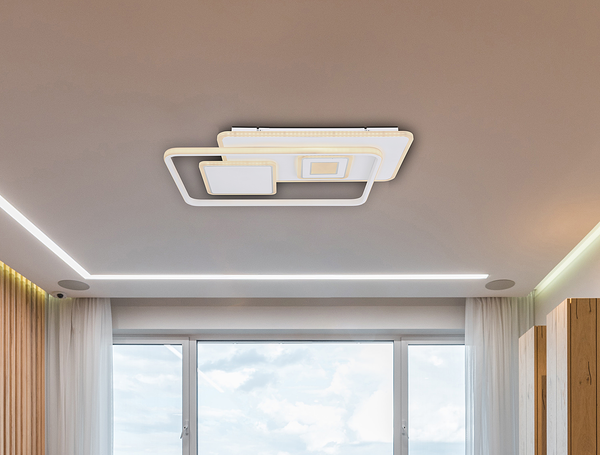 Deckenleuchte Roderick Typ C - Eisen / Acrylglas - 1-flammig