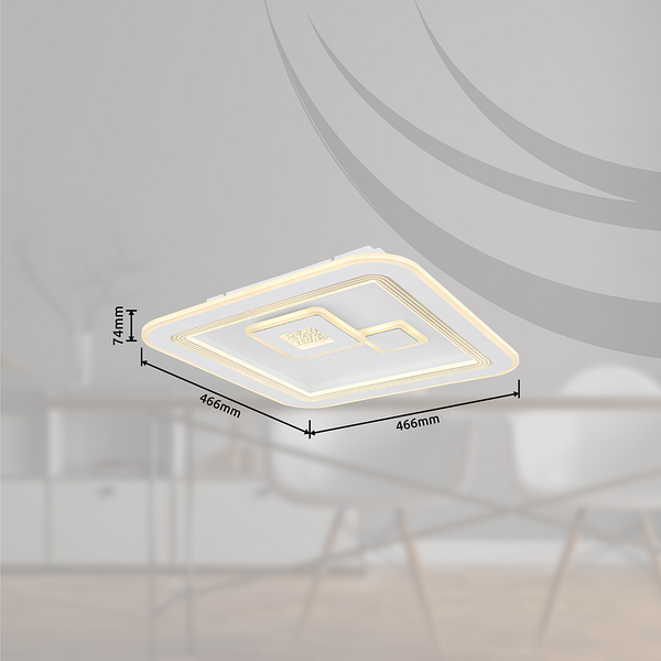 Deckenleuchte Valeria Typ A - Eisen / Acrylglas - 1-flammig