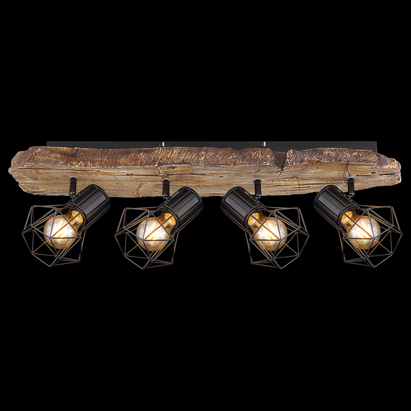 Deckenstrahler Priska Typ B - Eisen / Acrylglas - 4-flammig - Flammenanzahl: 4