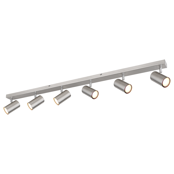 Deckenstrahler Robby - Eisen - Silber - Flammenanzahl: 6