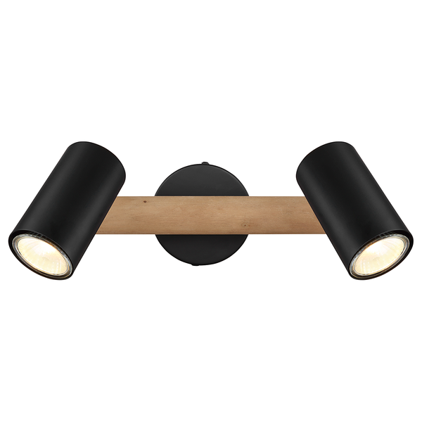 Deckenstrahler Herti - Eisen / Eukalyptus - 3-flammig