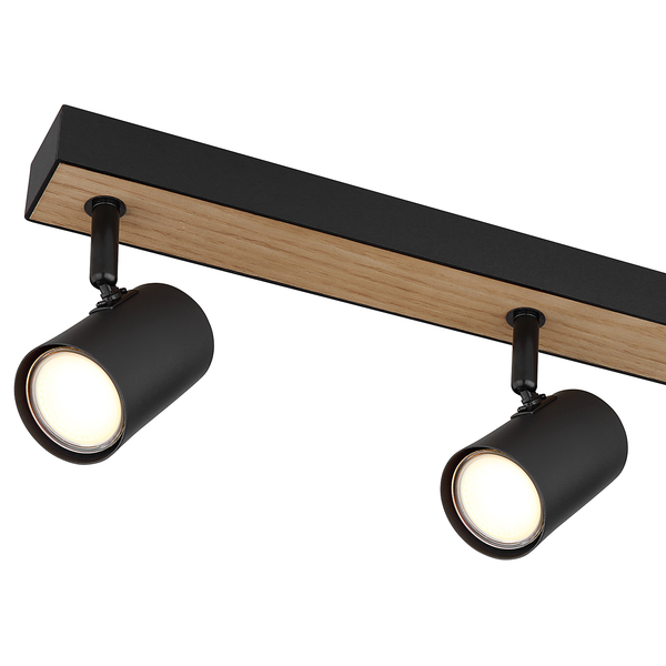 Deckenstrahler Robby - Eisen - Beige / Schwarz - Flammenanzahl: 6