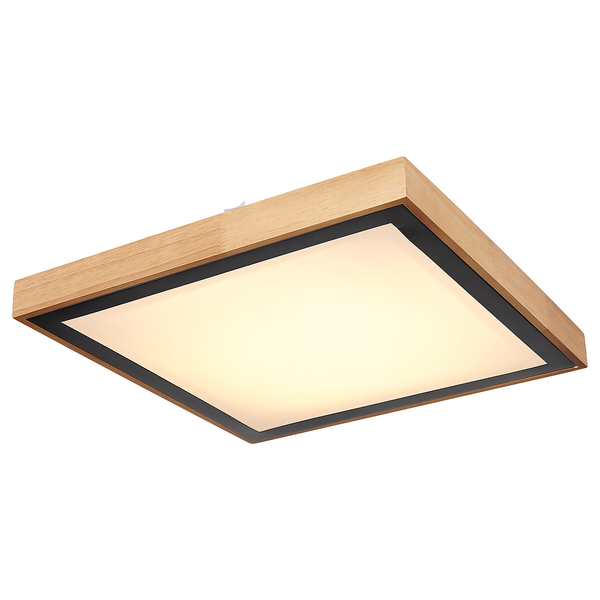 Deckenleuchte Bruno Typ B - Eisen / Acrylglas / Eiche - 1-flammig