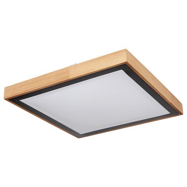 Deckenleuchte Bruno Typ B - Eisen / Acrylglas / Eiche - 1-flammig