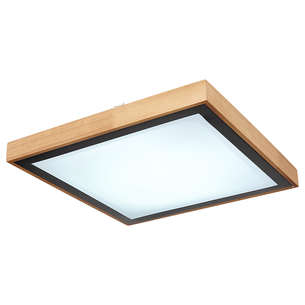 Deckenleuchte Bruno Typ B - Eisen / Acrylglas / Eiche - 1-flammig