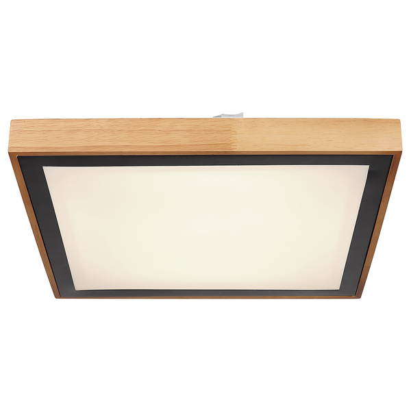Deckenleuchte Bruno Typ B - Eisen / Acrylglas / Eiche - 1-flammig