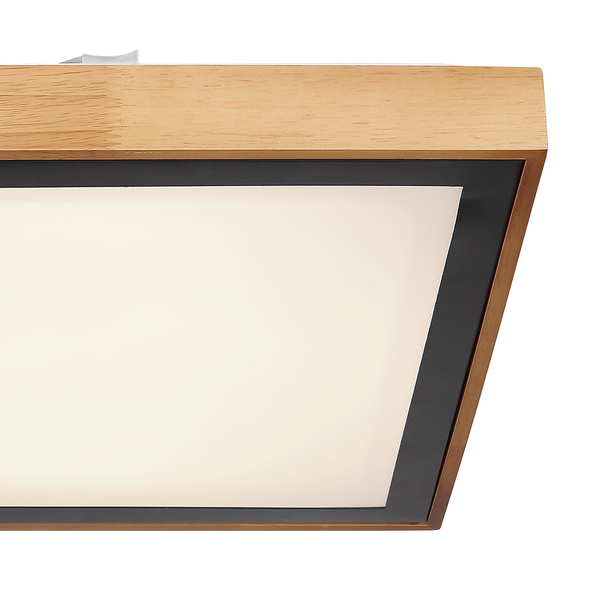 Deckenleuchte Bruno Typ B - Eisen / Acrylglas / Eiche - 1-flammig