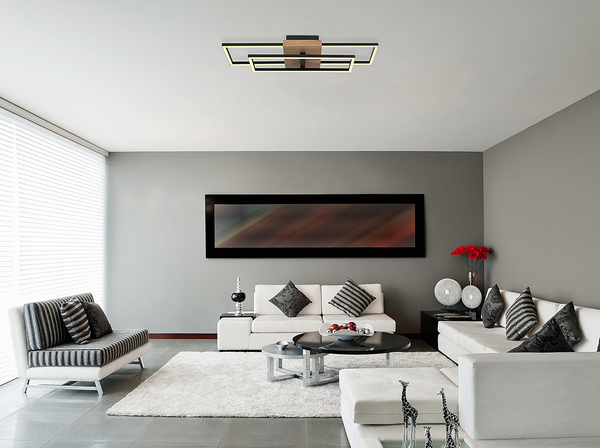 Deckenleuchte Kendra Typ A - Eisen / Acrylglas - 1-flammig