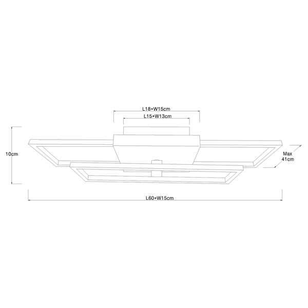 Deckenleuchte Kendra Typ A - Eisen / Acrylglas - 1-flammig