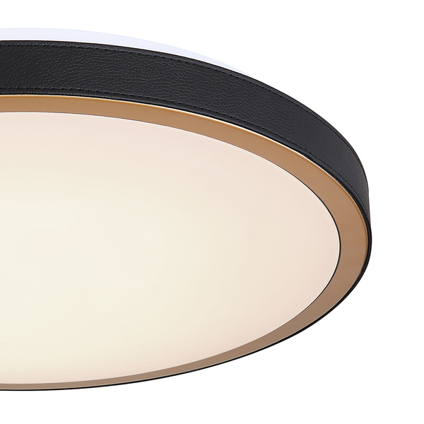 Deckenleuchte Sammi - Eisen / Acrylglas - 1-flammig - Schwarz - Durchmesser: 42 cm