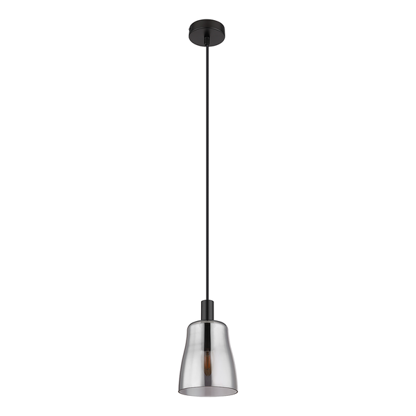 Pendelleuchte Garri Typ C - Aluminium / Acrylglas - 1-flammig - Schwarz
