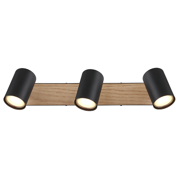 Deckenstrahler Robby - Eisen - Beige / Schwarz - Flammenanzahl: 3