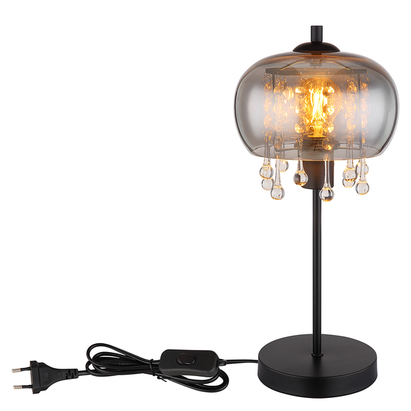 Tischleuchte Corry - Farbglas / Eisen - 1-flammig