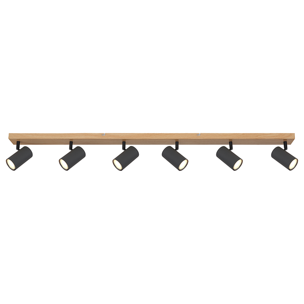 Deckenstrahler Robby - Eisen / Messing - Beige / Taupe - Flammenanzahl: 6