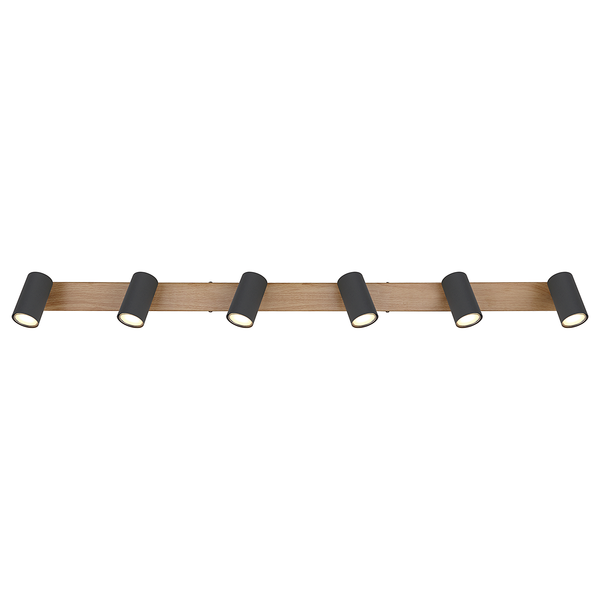 Deckenstrahler Robby - Eisen / Messing - Beige / Taupe - Flammenanzahl: 6