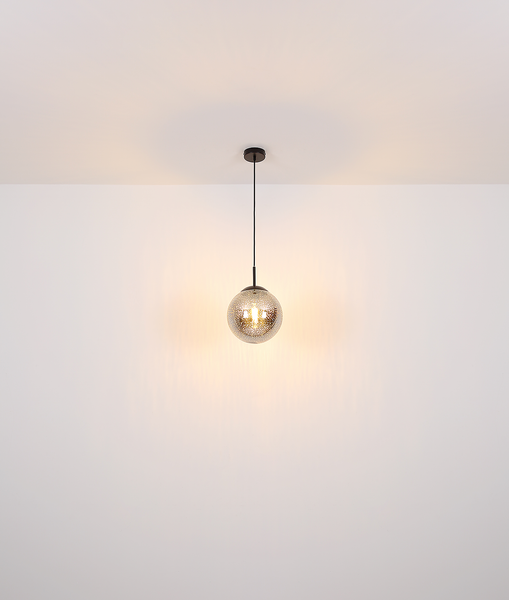 Pendelleuchte Samos Typ A - Farbglas / Eisen - 1-flammig - Durchmesser: 20 cm