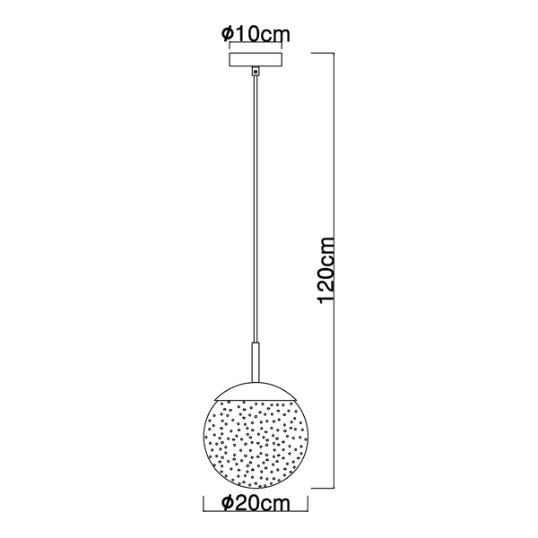 Pendelleuchte Samos Typ A - Farbglas / Eisen - 1-flammig - Durchmesser: 20 cm