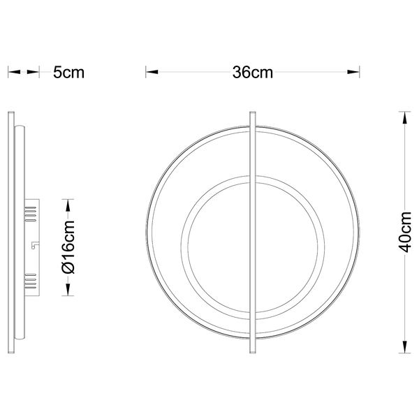 Deckenleuchte Reball Typ B - Aluminium / Acrylglas - 1-flammig