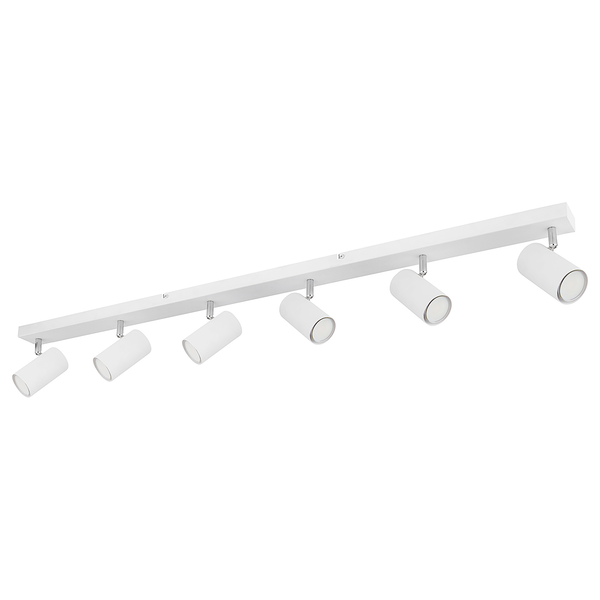 Deckenstrahler Robby - Eisen - Weiß - Flammenanzahl: 6