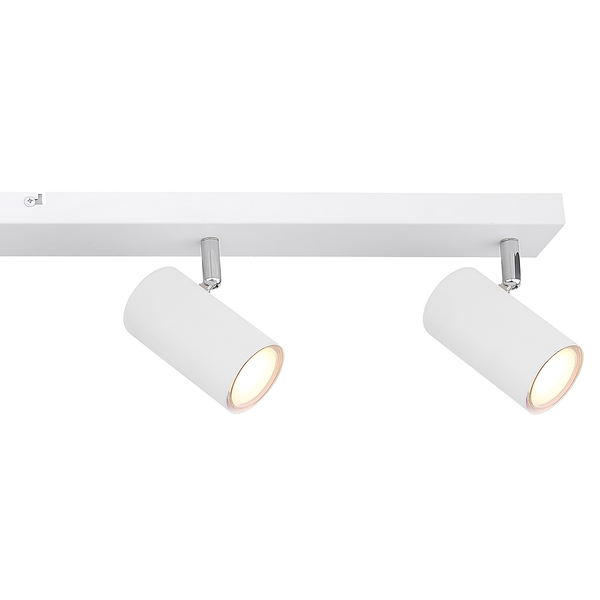 Deckenstrahler Robby - Eisen - Weiß - Flammenanzahl: 6