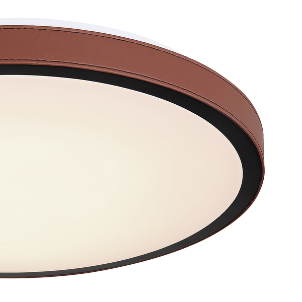 Deckenleuchte Sammi - Aluminium / Acrylglas - 1-flammig - Weinrot - Durchmesser: 42 cm