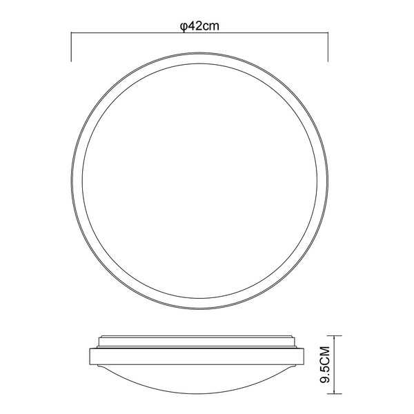 Deckenleuchte Sammi - Aluminium / Acrylglas - 1-flammig - Weinrot - Durchmesser: 42 cm