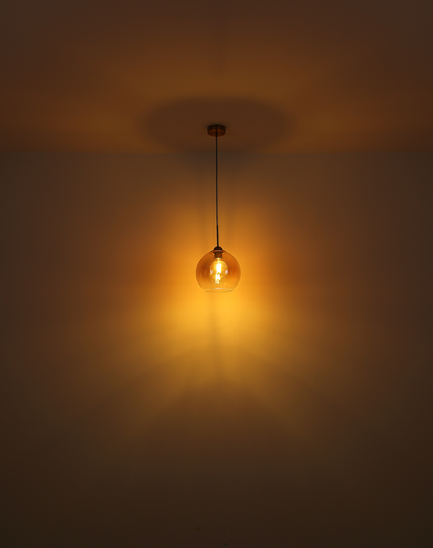 Pendelleuchte Jamessa - Farbglas / Eisen - 1-flammig - Flammenanzahl: 1
