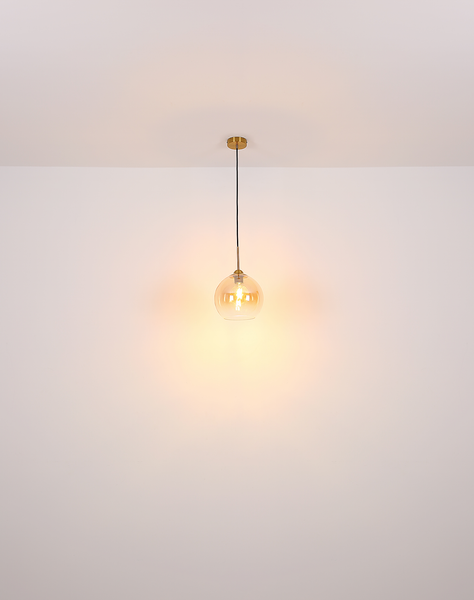 Pendelleuchte Jamessa - Farbglas / Eisen - 1-flammig - Flammenanzahl: 1