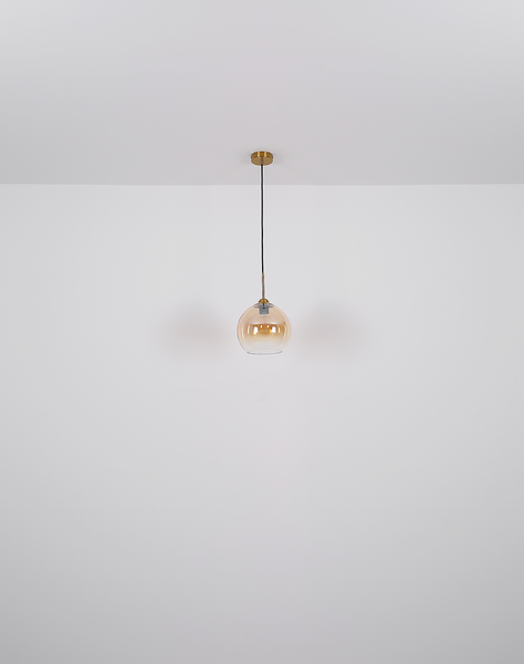 Pendelleuchte Jamessa - Farbglas / Eisen - 1-flammig - Flammenanzahl: 1