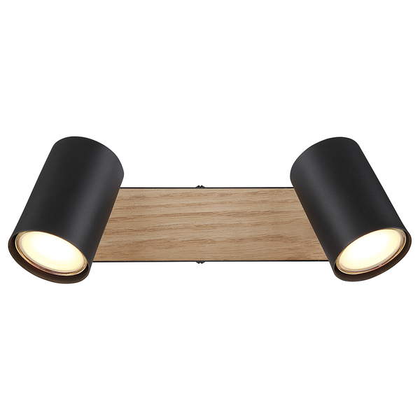 Deckenstrahler Robby - Eisen - Beige / Schwarz - Flammenanzahl: 2