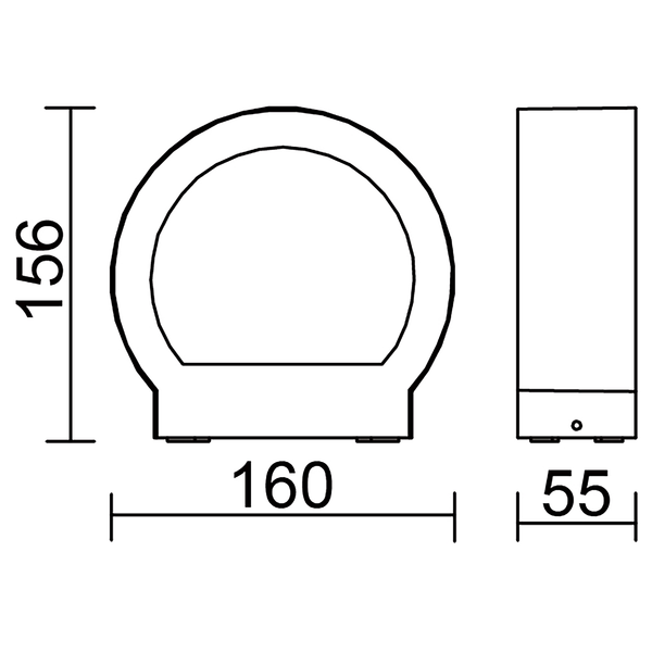 Außenleuchte Slice I - Klarglas / Aluminium - 1-flammig