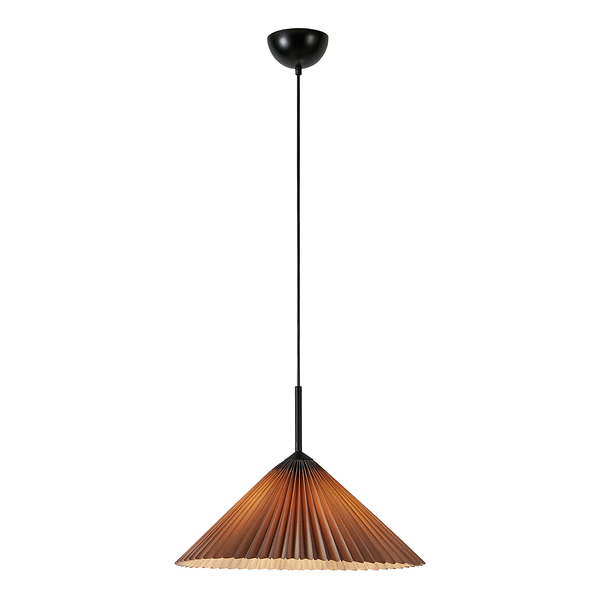 Pendelleuchte Plisado - PVC - 1-flammig - Grau