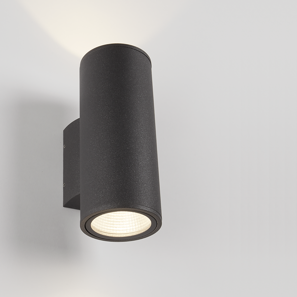 LED-Wandleuchte Up Down 2-flammig - Aluminium - Graphit