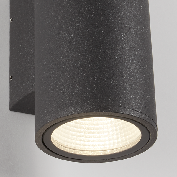 LED-Wandleuchte Up Down 2-flammig - Aluminium - Graphit